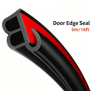 Car Door Seal Strip Car Weather Stripping Door Edge Guards Universal Self Adhesive Auto Door Soundproofing Anti-Collision Weatherstrip for Car Door Trunk (16.5Ft)