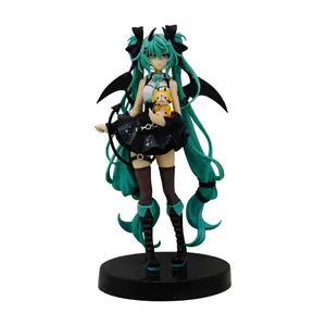 Hatsune Miku Anime Figure, Cute Devil Miku Bear Model, Secondary Dimension Collectible Ornament, Ideal Gift for Fans