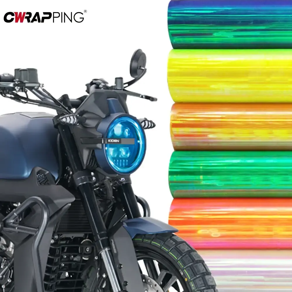 Motorcycle Chameleon Film Headlight Color Adjustment Waterproof Headlight Color Change Film Car Taillight Decorative Sticker