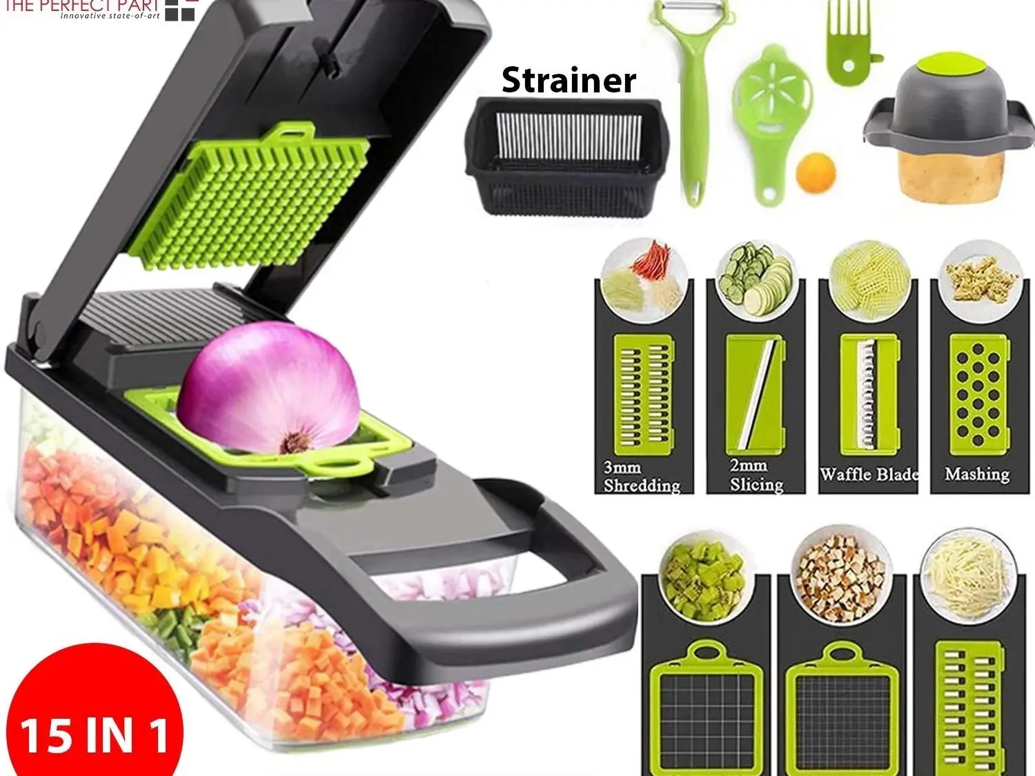 14-In-1 Vegetable Fruit Chopper Cutter Food Onion Veggie Dicer Slicer Kitchen