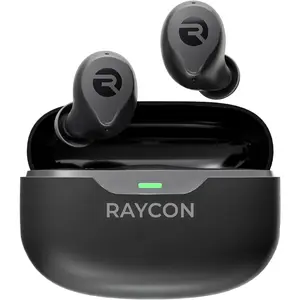 Premium earphonesRaycon Everyday Earbuds (2024 Edition) - Bluetooth True Wireless in-Ear Buds with 32 Hours Playtime, Multpoint Technology, Extreme Comfort, and Active Noise Cancellation (Carbon Black)