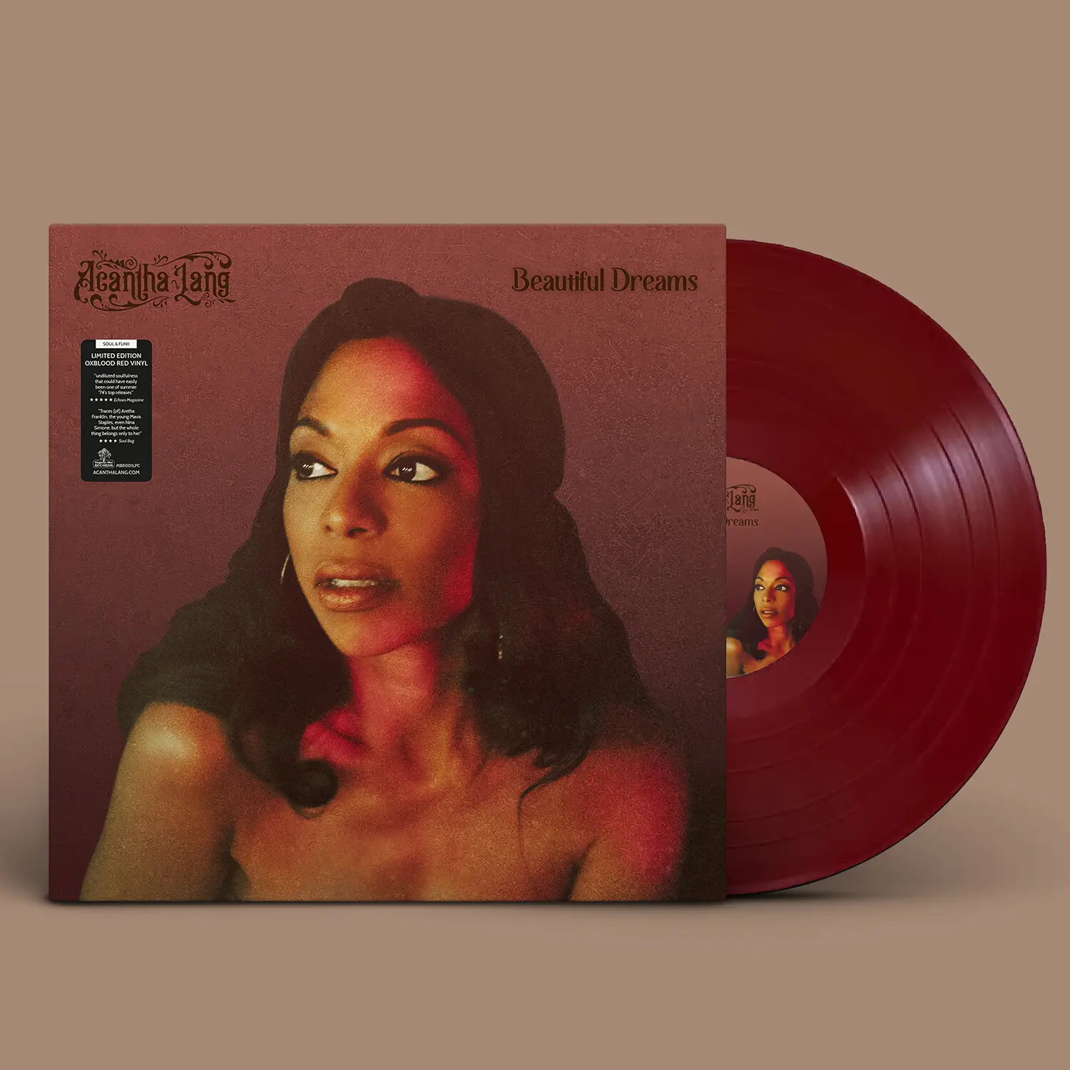 Acantha Lang - Beautiful Dreams - Red  [VINYL RECORD - LP] Colored Vinyl, Ltd Ed, Red, Anniversary Ed, Reissue