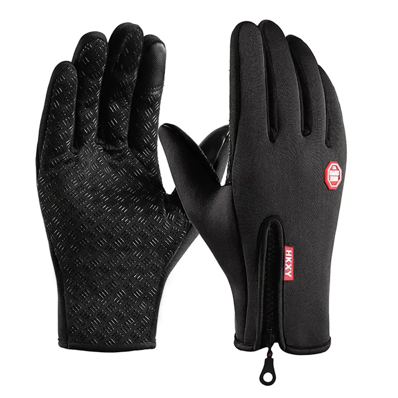 Waterproof cycling gloves for men with full fingers, suitable for skiing, fishing and mountain climbing. Anti-slip touchscreen fleece gloves for women, providing warmth and wind resistance.