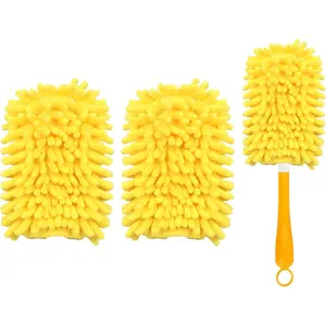 Household daily necessities Reusable Duster Pads Compatible with Swiffer Hand Duster, 360 Duster Refill, Dusters Heavy Duty Refills, Microfiber Dusters Refills for Swiffer 3ft 6ft Extended Handle, 2 Pack (Handle is Not Included)