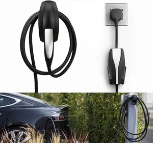 EV Charging Cable Holder with Wall Mount Bracket, Heavy Duty Charger Cable Organizer for Electric Vehicle Charging Cords, Garage Storage Accessory