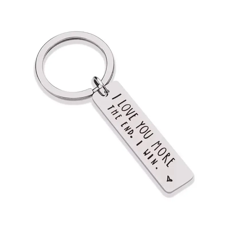 Metal Bar Pendant Keychain for Men Women, Creative Slogan Stainless Steel Key Ring, Cute Fashion Accessory for Car Keys Handbags Backpacks, Unique Ornament, Ideal Valentine’s Day Gift for Lovers Friends Daily Decor jet tags