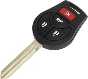 4 Buttons Key Shell Case CWTWB1U75/CWTWB1U816 for Nissan Sentra 2012-2016 for Nissan Versa 2013-2015 Keyless Entry Remote Key Fob Replacement Case