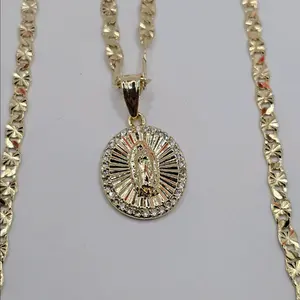 virgin mary beautiful chain gold-plated 18"inches 24"inches