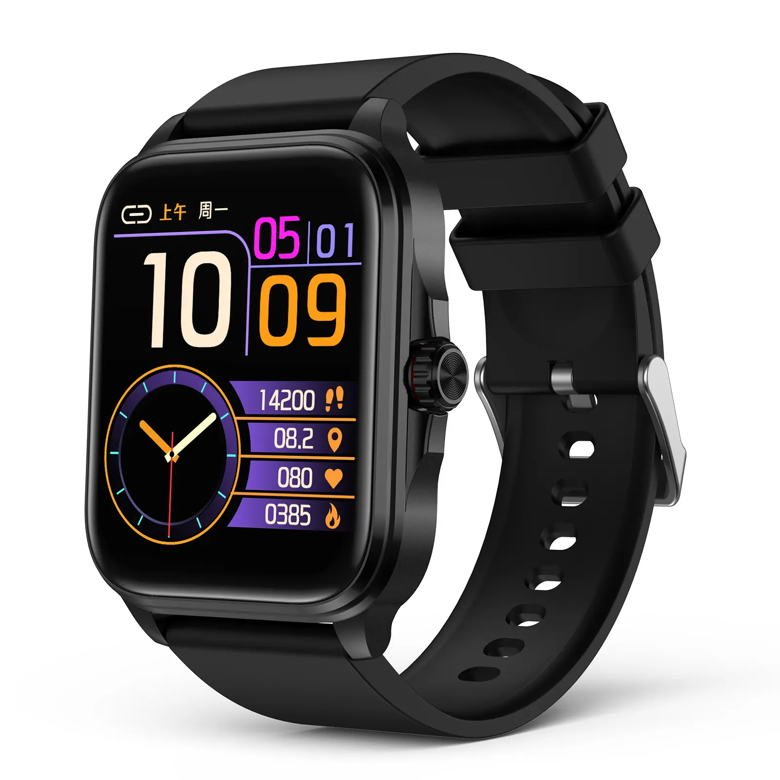 Calorie Tracker Smart Watch - 1.91" HD Touch Screen Control, 100+ Sport Modes, Alexa Built-in, IP67 Waterproof, Heart Rate Tracking, SpO2 & Stress Monitor, Sleep & Music Control, Distance Tracker, Wearable Silicone Wristwatch for Android & iPhone, Calorie