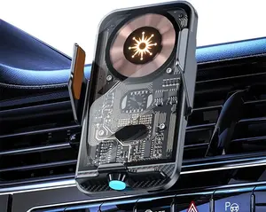 Wireless Car Charger,66W Fast Charging Auto-Clamping Car Mount,Dashboard Vent Charging Phone Holder,360 Degree Rotation Phone Mount Cradles Magnet Phone Charger for Smartphone