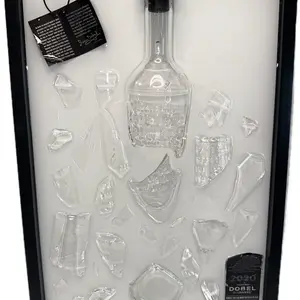 Broken Glass Artwork Hanging Decor Hangable Ornaments Decoration alcohol bottles home decor