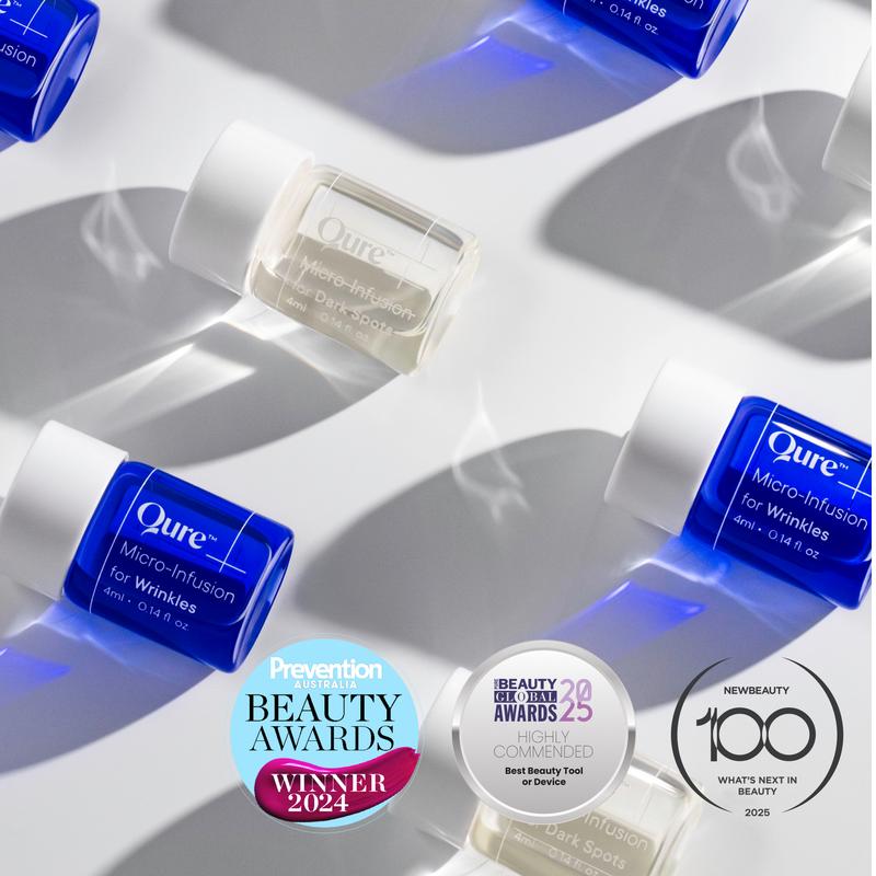 Qure Micro-Infusion System: Facial Serum for All Skin Types - 2 Months Mixed (For Wrinkles + Dark Spots)
