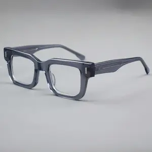 New Acetate Eyeglasses Frames Reading Glasses Square Thick Fashion Men Women