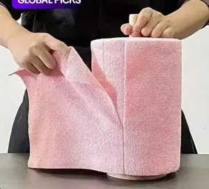 Reusable Microfiber Cleaning Cloth Roll, 20pcs Per Roll, 25×25cm Absorbent Dish Towels, Wet & Dry Multi-Purpose Washable Cleaning Rags for Kitchen Bathroom Home