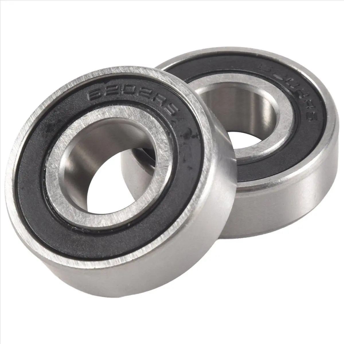 2Pcs 6202RS 15mm Inner 35mm Outer Single Row Deep Groove Ball Bearing