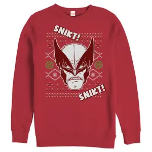 Men's Marvel Ugly Christmas X-Men Wolverine Snikt Sweatshirt