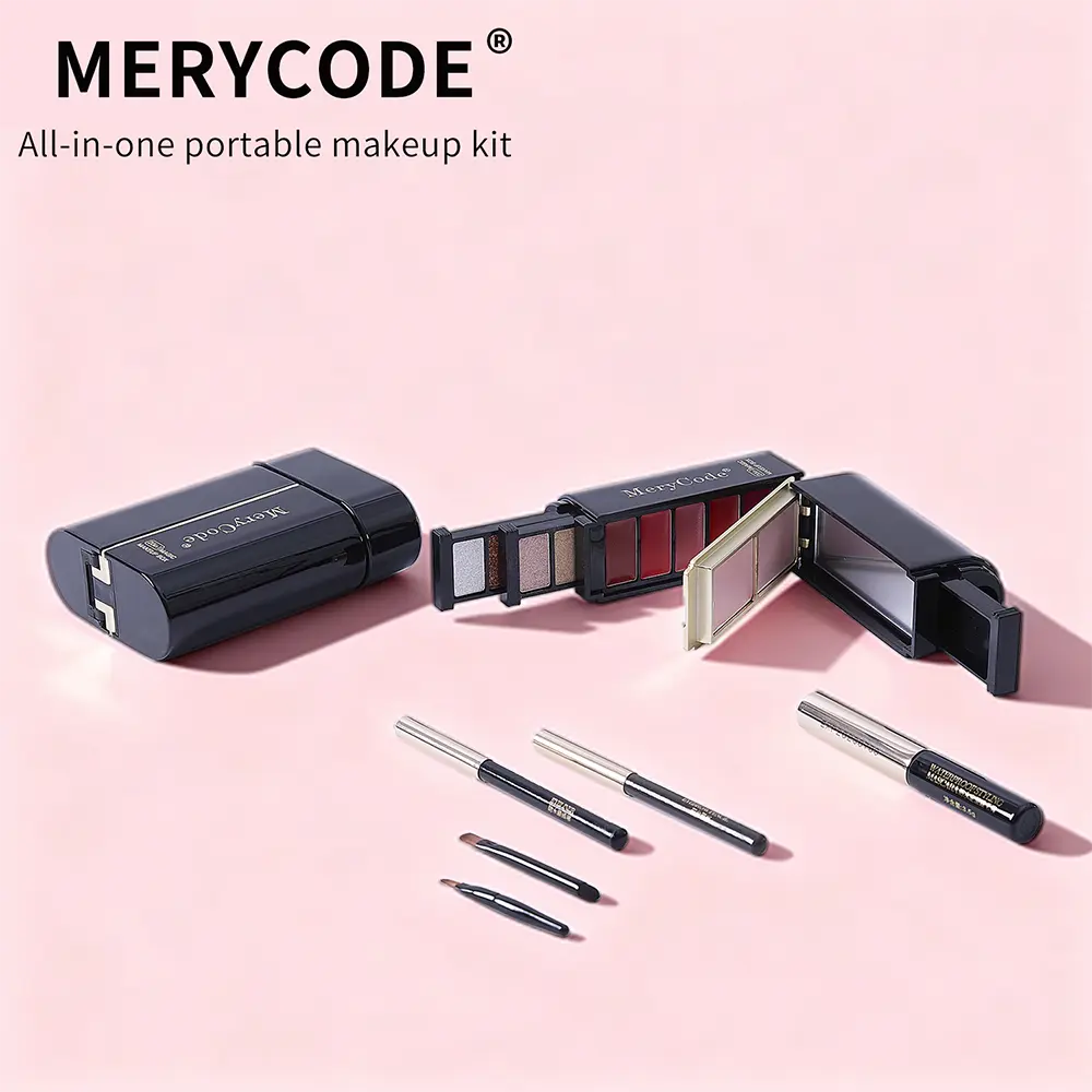 MeryCode All-in-1 Makeup Kit with Free Peel-Off Lip Tint - Vibrant Travel Kit with Easy Eyeshadow, Lipsticks, Blush, Mascara, Brushes, Blend-Friendly Complete Beauty Set, Perfect Gift for Everyday Glam huda beauty
