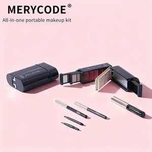 MeryCode All-in-One Makeup Kit with FREE Peel-Off Lip Tint, Complete Travel Beauty Set with Eyeshadow, Lipsticks, Blush, Mascara & Brushes, Perfect Gift Set