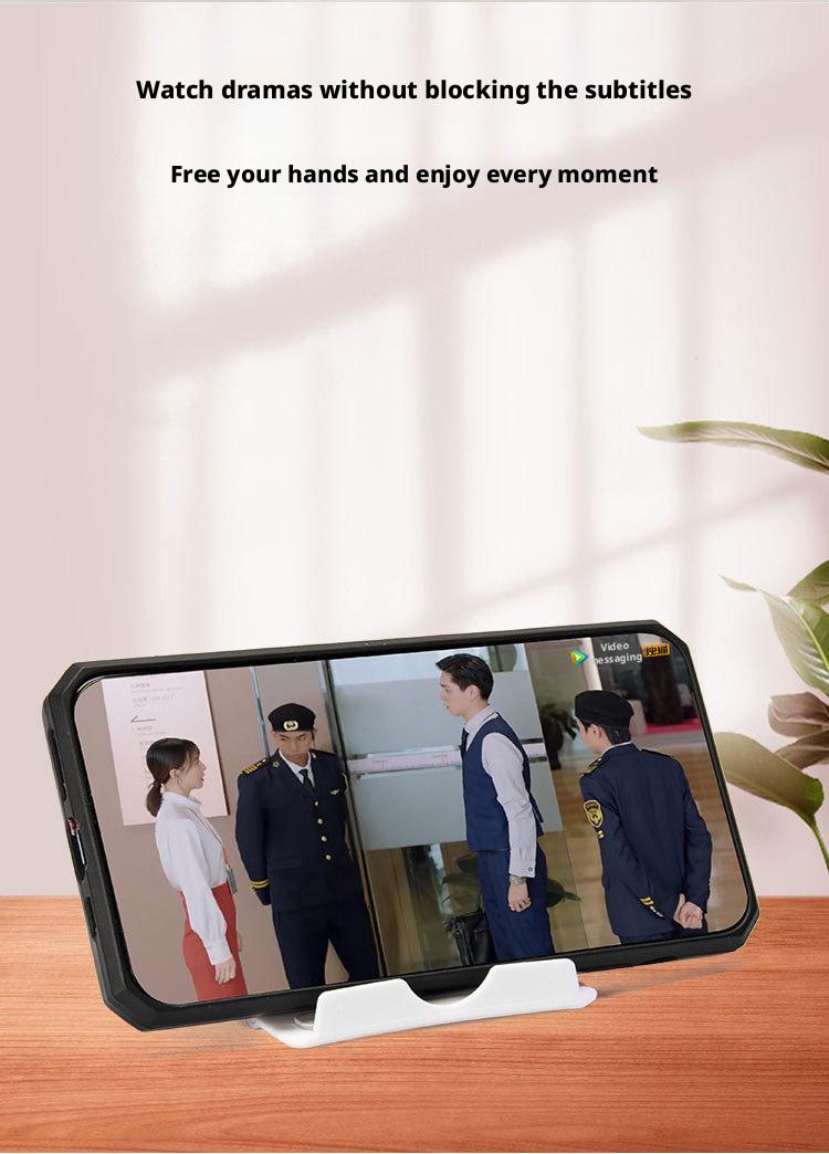 Foldable Desktop Phone Stand Adjustable Multi-Angle Holder Portable Lazy Bracket Compact Creative Support Dock for iPhone Android Smartphones Stable Anti-Slip Base Lightweight Travel Friendly Office Home Use