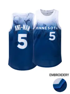 Men's Basketball Jersey “Minnesota 5”Stitched Movie Jersey Shirts for Hip Hop Tank Top,Theme Party,Gift for Basketball Fans Sporty Jersey
