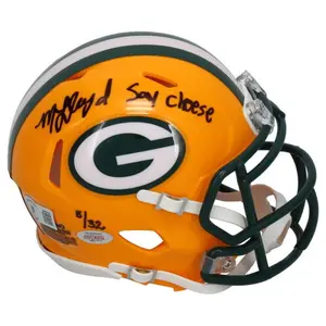 MarShawn Lloyd Autographed "Say Cheese" Packers Mini Helmet Beckett / GDL LE 32