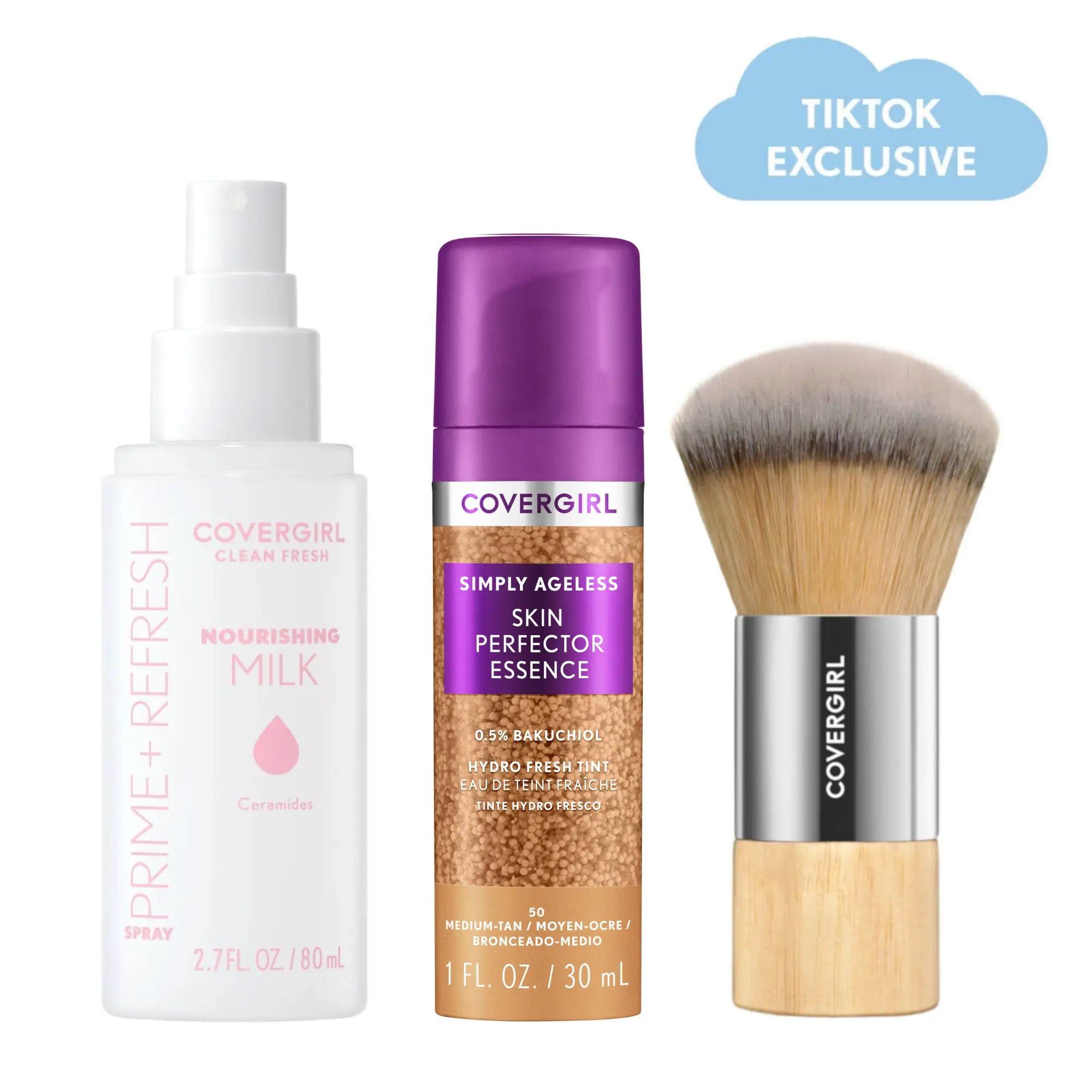 50 Medium-Tan + Nourishing Milk + Blending Brush