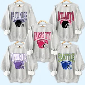 Vintage Football Sweatshirt Hometown Pullover City Football Retro Sweatshirt Casual Fabric Menswear Soft