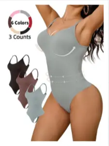 Women's Backless Seamless Strap Bra, Wireless Medium Support, Fitted Lined Bodysuit, Plus Size Thong, All Seasons Wear, Underwear