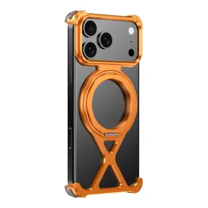 Magnetic 360° Rotating Stand Metal Case iPhone 17 Pro 16