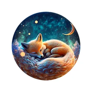 Unique Wooden Fox Puzzle, Irregular Animal Shape Jigsaw, Perfect Gift for Lovers & Friends, DIY Home Decor, Fun Party Game Toy, Wooden Puzzles