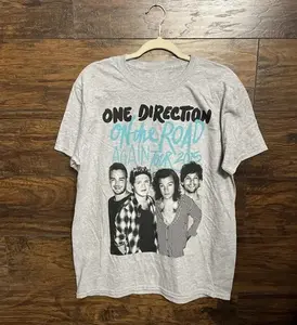 One Direction T-Shirt - On The Road Again 2015 gray all sizes shirt -