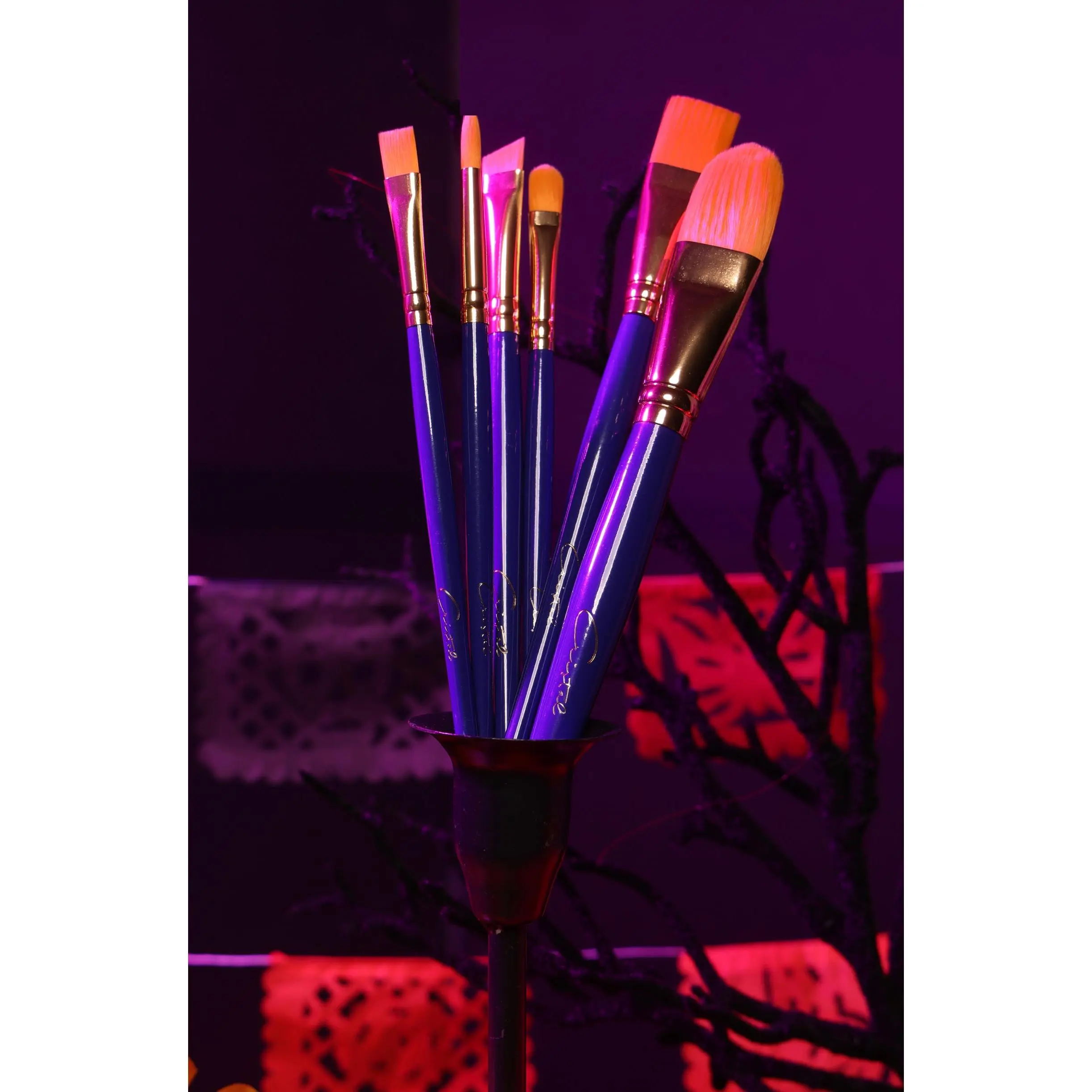 purple cream brush set