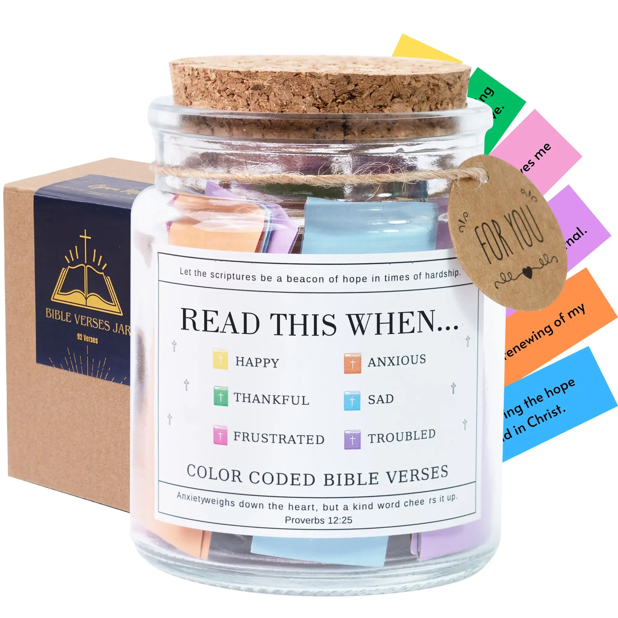 Read This When Verses Jar For Daily Encouragement - Gifts Women  Birthday Christmas Mom Graduation & Teacher