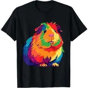 Cute Rainbow Guinea Pig Design for Guinea Pig Lovers, T-Shirt