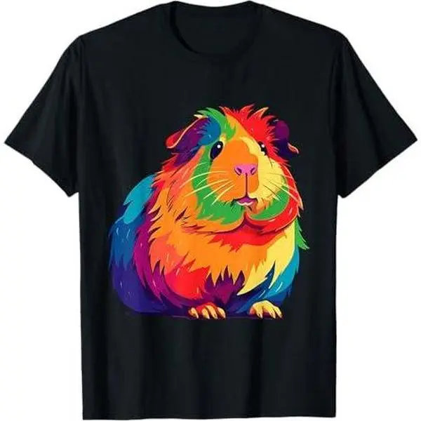 Cute Rainbow Guinea Pig Design for Guinea Pig Lovers, T-Shirt