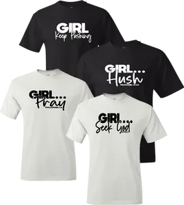 DTF Ready to Press Transfers: Girl Bundle 5 DTF, Heat Transfers Custom Tees Vinyl Transfers