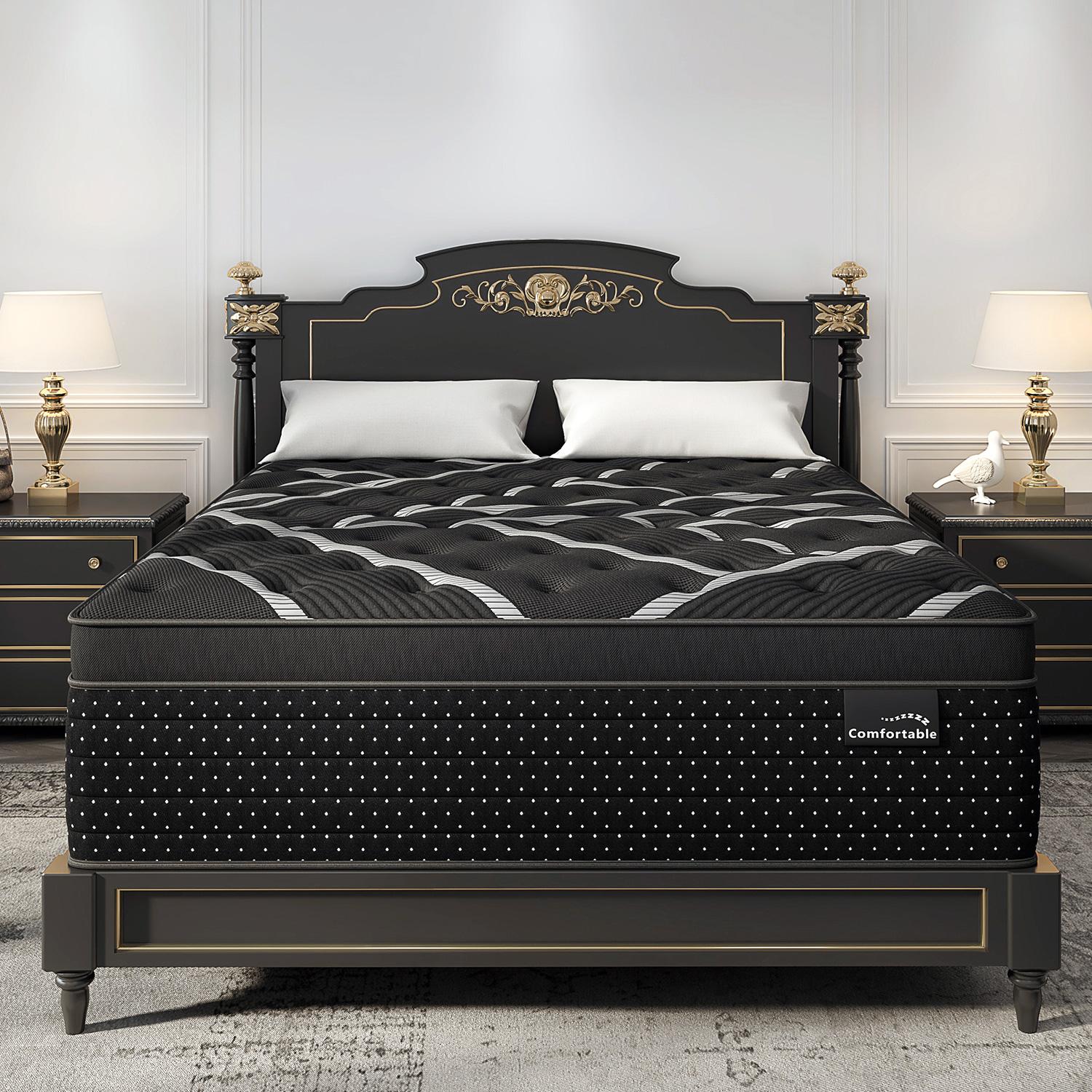 12、14 Inch Twin Full Queen King Size Mattress in a Box,Memory Foam Hybrid Mattress with Individual Pocket Spring for Motion Isolation & Silent Sleep & Lumbar Support & Pressure Relief,Medium Firm