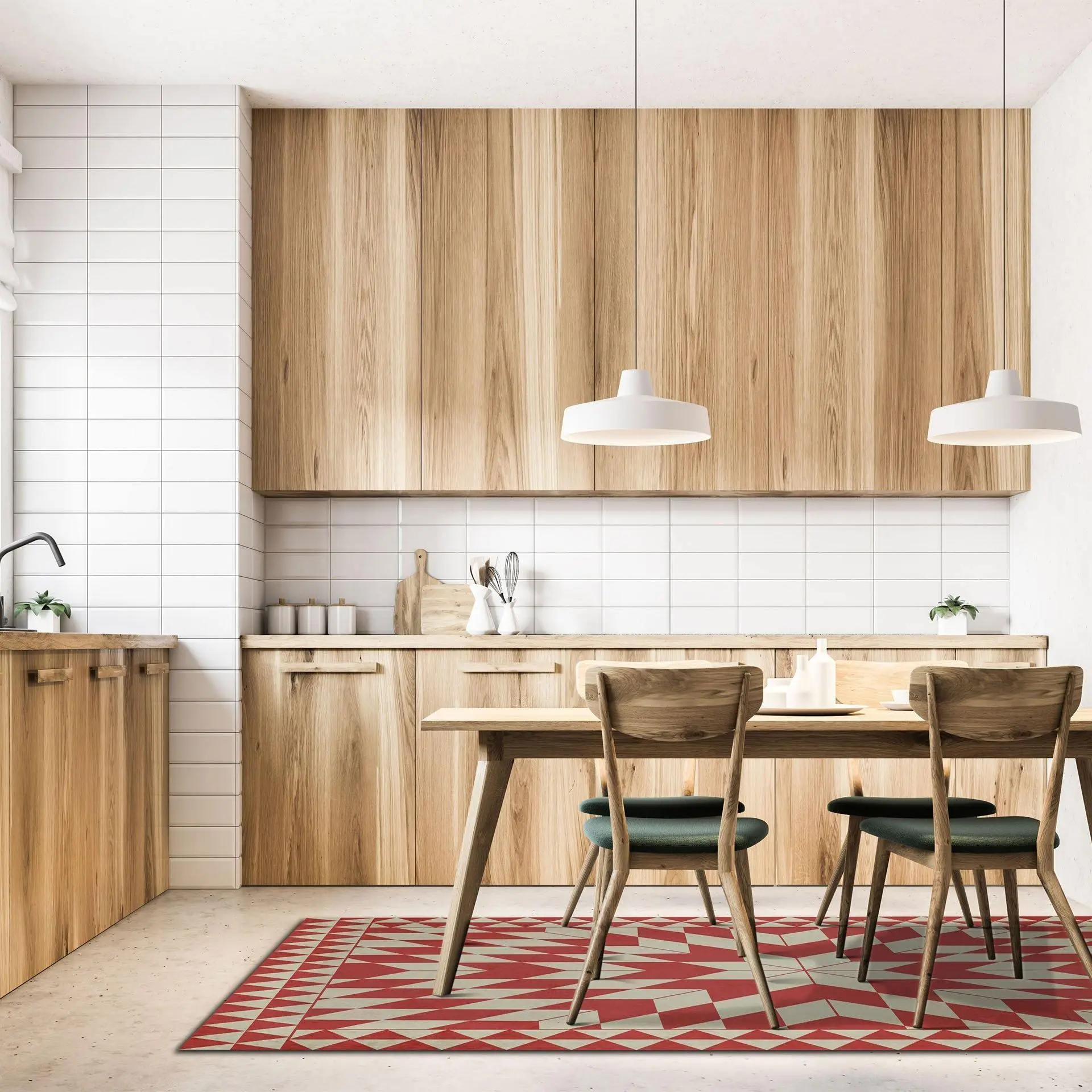 Lila FloorFlat | Brick Red - Premium Vinyl Floor Mat