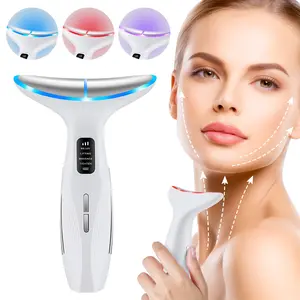 Microcurrent Neck Beauty Device with 3 Massage Modes Lifting Firming Massage Beauty Instrument Tighten Skin Care Tool Vibration Facial Massager LED Facial Chin Lifting Machine