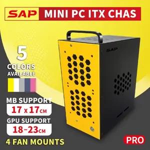 Mini Itx Desktop Computer Case, Compact Gaming Portable Handheld, Supports Graphics Card 18-23cm, Includes Accessories