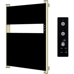 Heated Towel Rack for Bathroom, Towel Warmer with Timer Wall Mounted, Electric Towel Warmers, Bath Towel Heater with Black Tempered Safty Glass, Graphene, Towel Drying Rack- 26.8 x18 inch