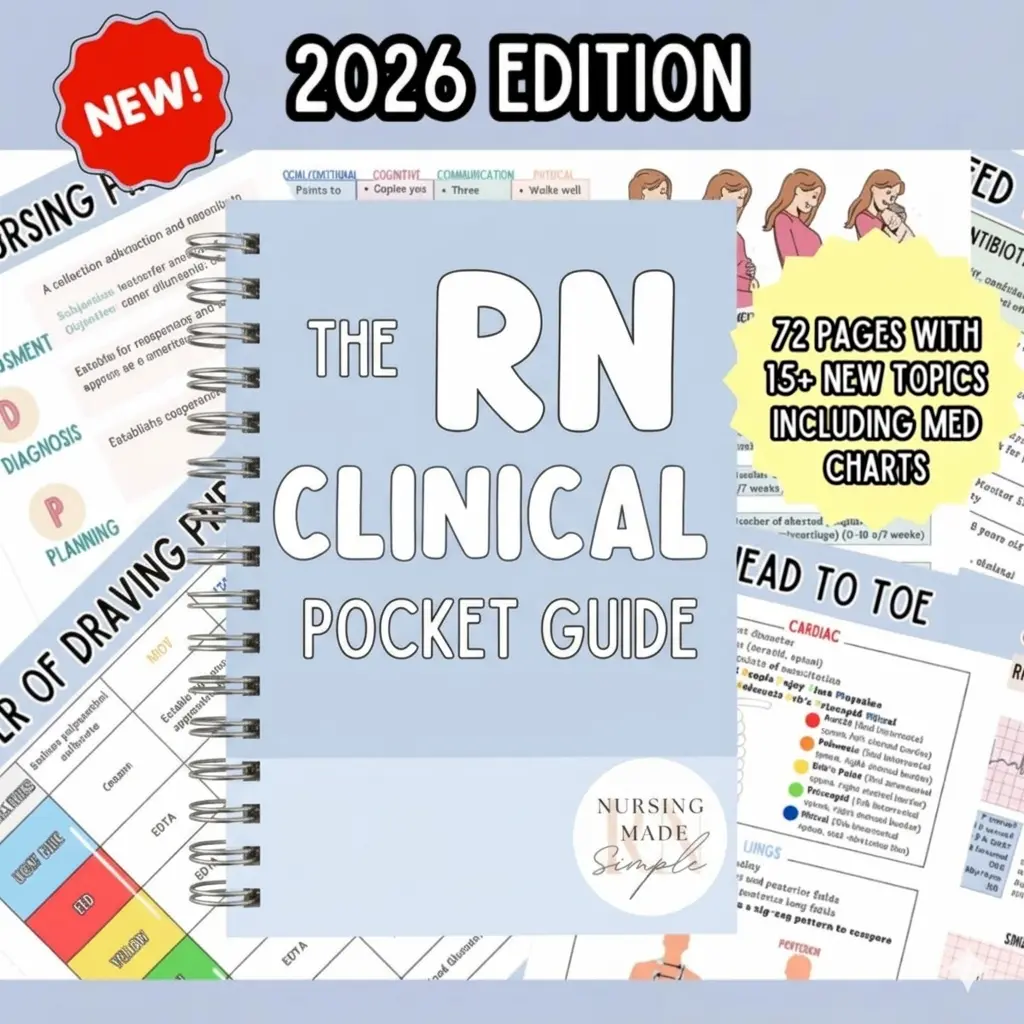 RN Clinical Pocket Guide, Nursing School Clinical Reference and Bedside Notes, Essential Nursing Skills and Quick Study Guide for Students, Compact Nursing Reference for Daily Clinical Practice, Exam Prep Resource and Practical Nursing Study Manual