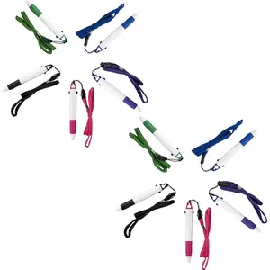 Pens in a Rope Retractable Pen  Lanyard 2 Color Ink Ballpoint Pen with Chain for  Students, Office School  Supplies (10 Pack)