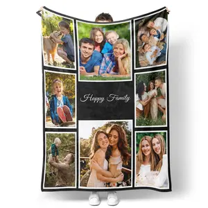 Customized Blankets with Photos Personalized Picture Gifts for Her Him Family Friends