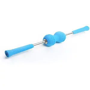 212 MAIN Spoonk Space MR-BLU Pagoda Magnetic Massage Roller - Blue Gentle Body Care Therapy Fitness Equipment, Home Workout Back Relief Tool, Easy Rollout for Balance Training