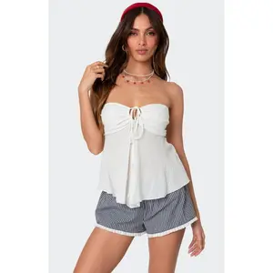 Edikted Women's Tadria Drawstring Baby Doll Top