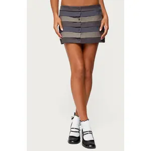 Edikted Women's Kezi Mixed Pattern Tailor Mini Skirt - Multicolor