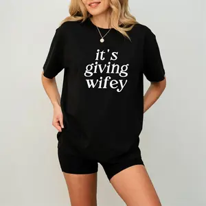 Its Giving Wifey T-Shirt - Bride to Be Shirt, Newlywed Tee, Not Custom Engagement Gift, Honeymoon Outfit, Wedding Day TShirt, Wifey Vibes, Bride