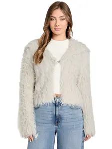GUESS Female Lara Faux-Fur Cardigan