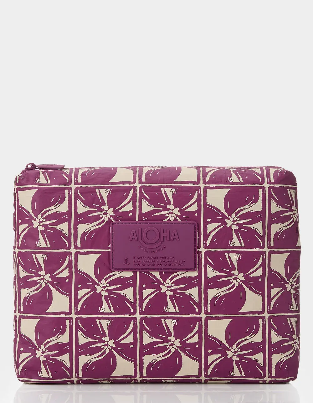 ALOHA  Womens Collection Lattice Mid Pouch, Plum
